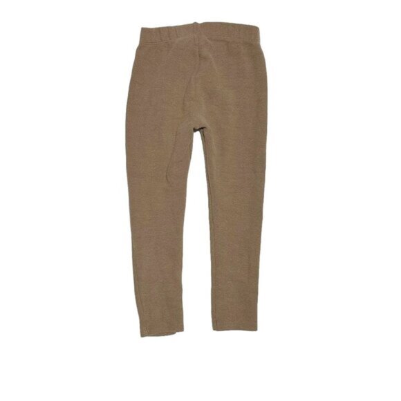 Zara Kids Plain Ribbed Leggings Extra Long Light Brown - Picture 4 of 4